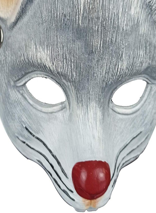 Joylern Animal Mask 3D Mouse Mask Halloween Mask for Halloween Cosplay Party Props - Light Grey - Image 2